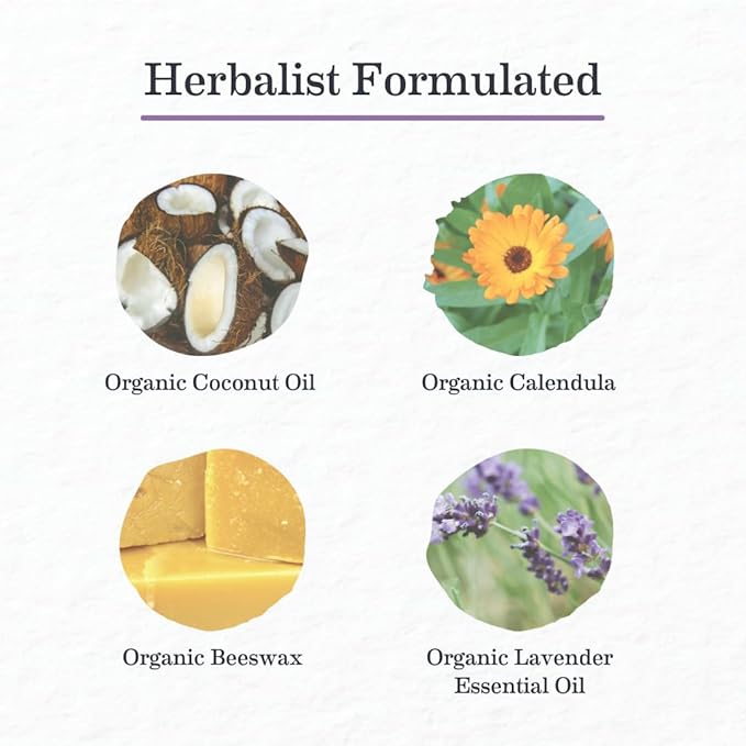 Earth Mama Calming Lavender Deodorant | Safe for Sensitive Skin, Pregnancy and Breastfeeding, Contains Organic Lavender, Calendula and Coconut Oil, No Baking Soda or Aluminum, 2.65-Ounce