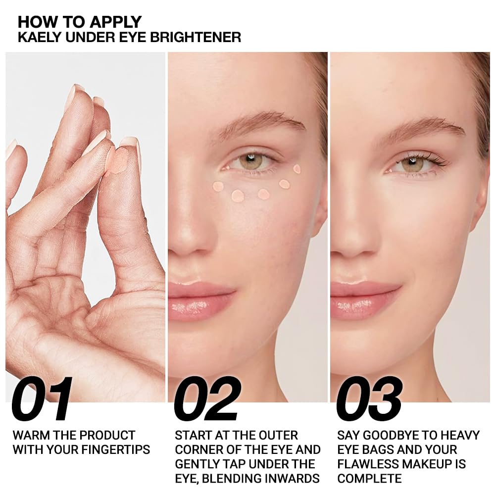 evpct 2Pcs under Eye Brightener, Nourishing Luminous under Eye Concealer Color Corrector for Dark Circles, Waterproof Naturactor Concealer Pot make up for Eye Ring corrector de ojeras, 05# Nude Pink