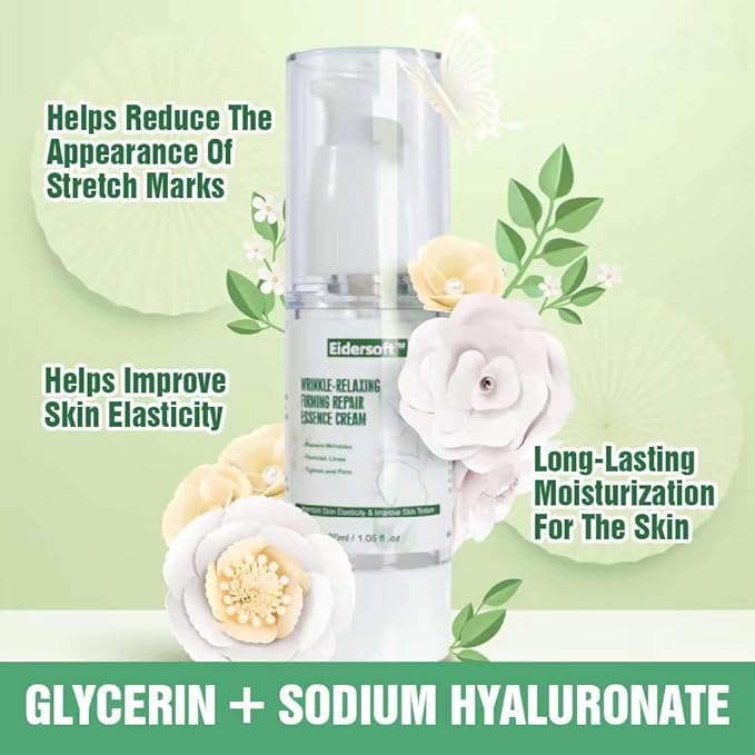 Wrinkle-Relaxing Firming Repair Essence Cream - Removes Maternity Stretch Marks, Prevents Wrinkles & Fine Lines, Nourishes & Rejuvenates Skin with Safe, Natural Formula