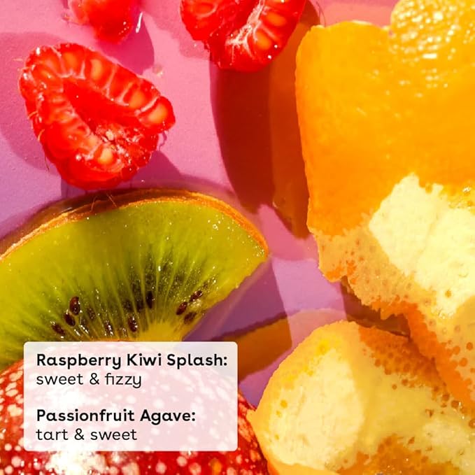 eos 100% Natural Lip Balm, Raspberry Kiwi Splash & Passionfruit Agave, All-Day Moisture, Lip Care Products, 0.14 oz, 2-Pack