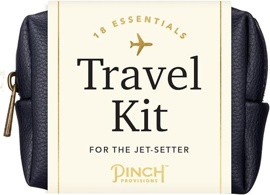 Pinch Provisions Travel Kit, includes 18 Must-Have Emergency Essential Items for Travelling, Ideal Road Trip or Airport Gift for Friends, Family & Peers, Portable Pouch