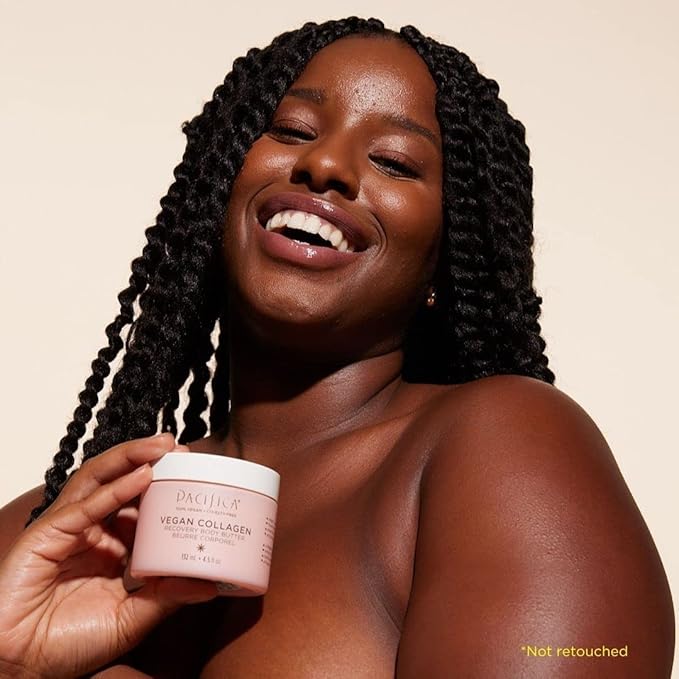 Pacifica Beauty | Vegan Collagen Body Butter | Hydrating, Nourishing, Moisturizer | Long-Lasting Hydration | Cream Lotion for Dry Skin | Light Floral Scent | Paraben Free | Vegan + Cruelty Free