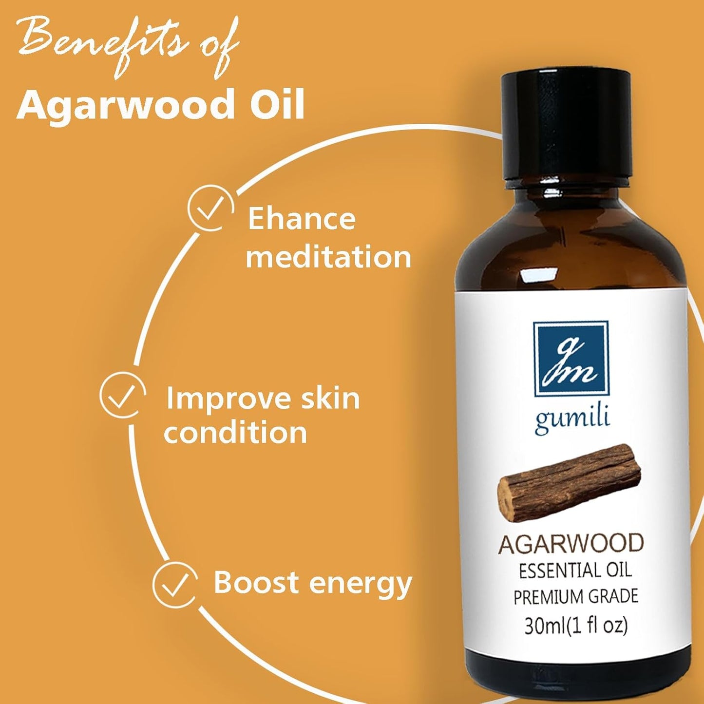 Agarwood Sandalwood Essential Oils for Perfume Candles Soaps Yoga Meditation Massage Diffuser - 2 OZ, Pack of 2