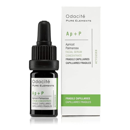 Odacité Anti Aging Serum Concentrate with Apricot and Palmarosa - For Fragile Capillaries - Ultra-Soothing Facial Serum for Fragile Skin, Redness & Healthy Looking Skin - 0.17 Fl. Oz