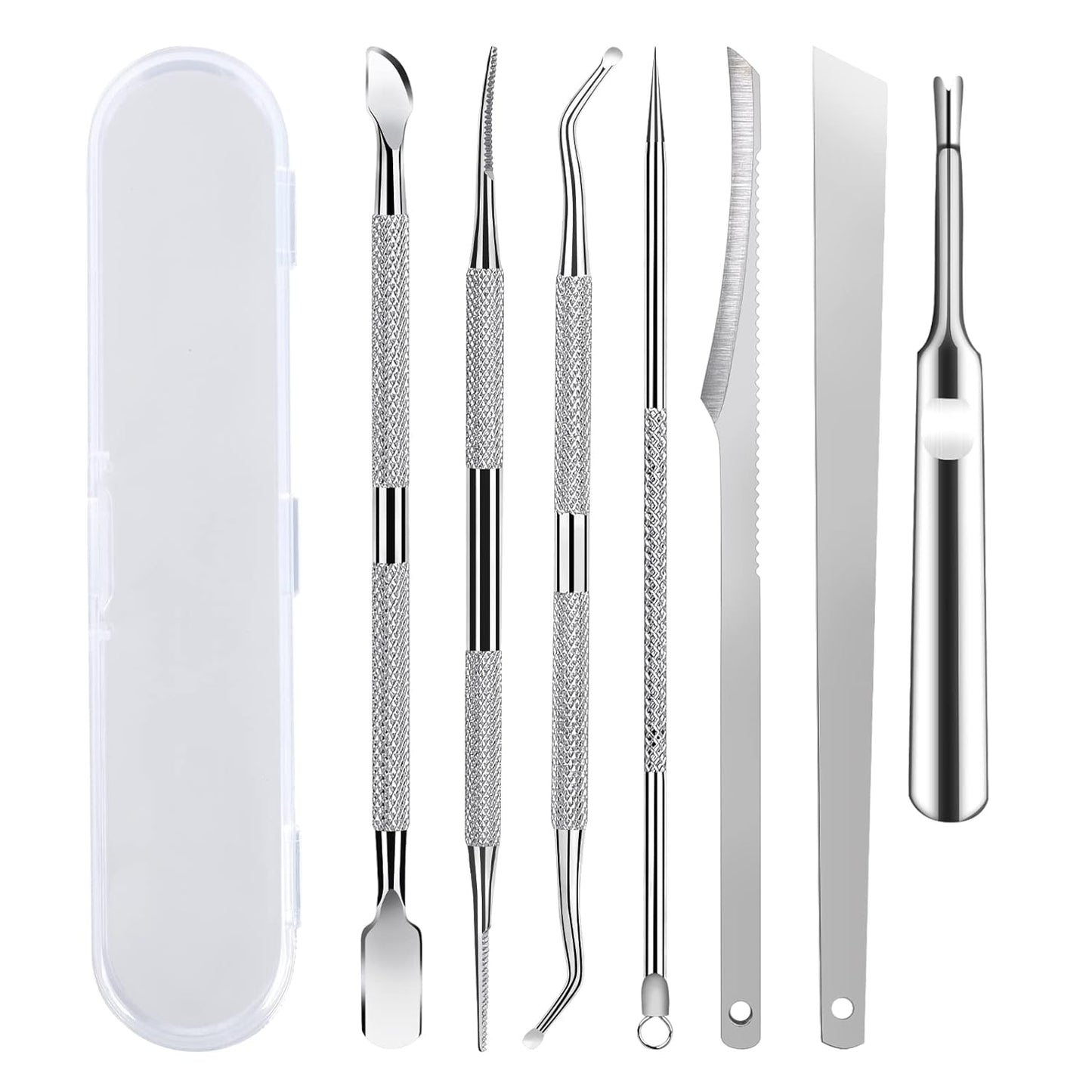 7-Pack Ingrown Toenail Tool Kit - File, Lifters, Surgical Safe Pedicure Tools for Nail Treatment & Pain Relief