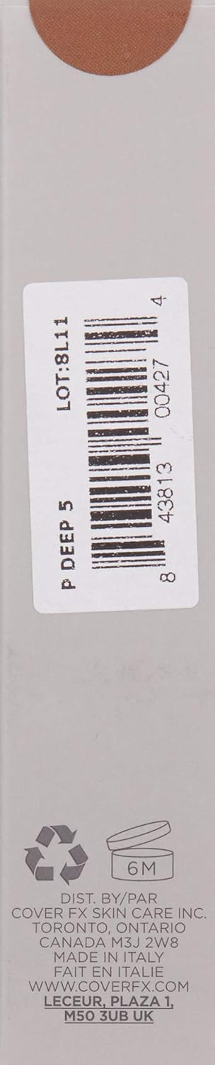 COVER FX Custom Cover Drops, Multi-Use Shade-Adjusting Liquid Foundation and Concealer Makeup, Vegan & Cruelty-Free Lightweight Skin Enhancer, 0.25 Fl Oz, P Deep 5
