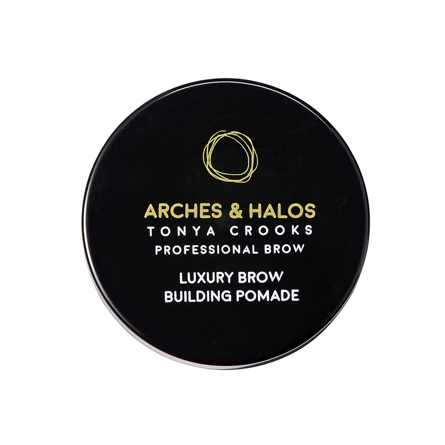 Arches & Halos Luxury Brow Building Pomade - Warm Brown - Tinting Brow Definer for Sculpting and Shaping Eyebrows - Soft, Smudge-Proof, Silky Texture - Lightweight Cream and Gel Blend - 0.016 oz