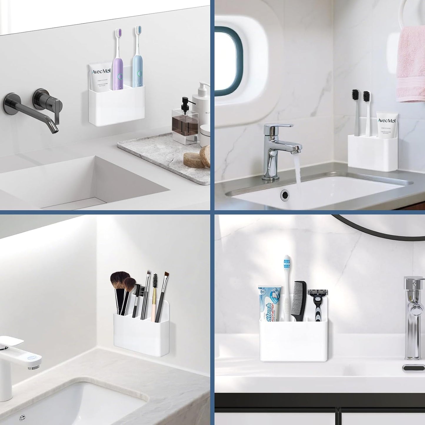 Magnetic Toothbrush Holder for Cruise Ships, Wall-Mounted Bathroom Organizer for Cruise Stateroom, Cruise Essentials and Must Haves 2025&2026