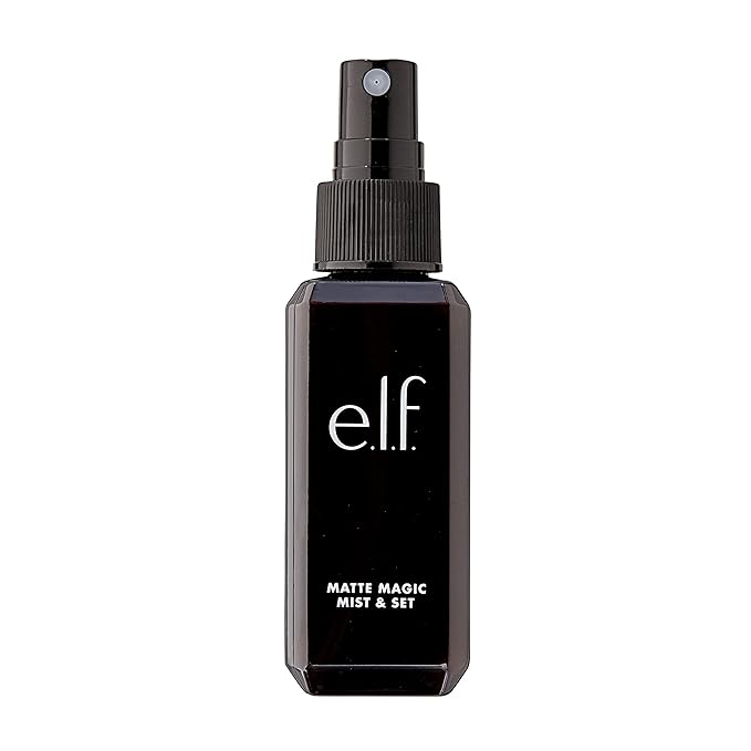 e.l.f. Matte Magic Mist & Set - Small, Lightweight, Long Lasting, Mattifying, Revitalizes, Controls Shine, Refreshes, Hydrates, All-Day Wear, 2.0 Fl Oz