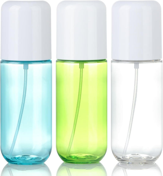 Small Spray Bottle Travel Size 3.4oz/100ml Plastic Mini Bottle Set - Fine Mist Mini Empty Spray Bottles - Refillable Spray Bottles for Cleaning Solutions, Perfume, Liquid Cosmetics