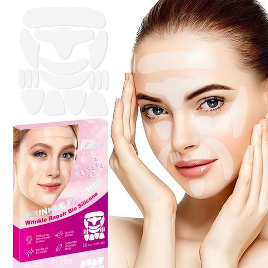 Kaely 256 Pcs Wrinkle Patches for Face Overnight, Silicone Scar Tape for Wrinkles Forehead, Face Tape for Wrinkles Overnight Sleeping Lifting Sagging Skin, Smile Line Facial Smoothing