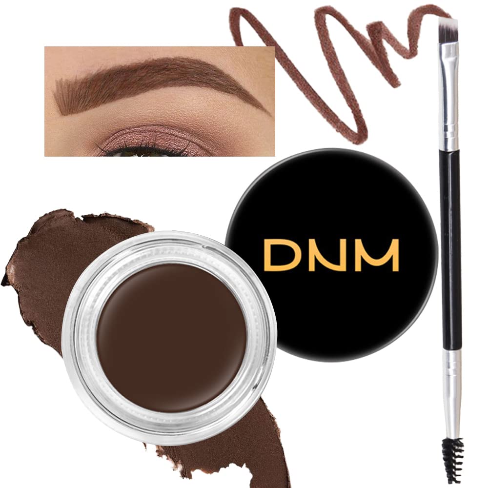 evpct Chocolate Eyebrow Powder Pomade Gel Shaper Makeup Kit with Dual-ended Brush, Eyebrow Stencils Kit for Women Shaping, Eye Brow Pomade Stencil Shaper Tinting kits for Women Long Lasting Waterproof