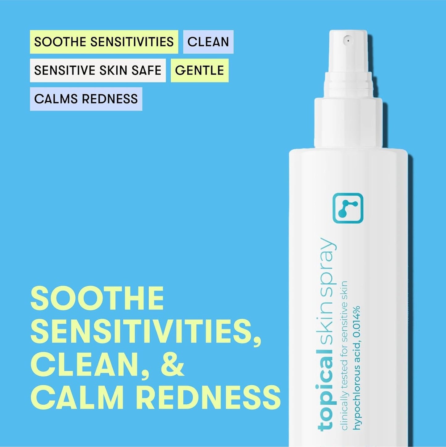 BRIOTECH Topical Skin Spray, Hypochlorous Acid for Sensitive Skin, HOCl Facial Mist, Full Body Support Against Irritation, Calm Redness, Soothe Foot & Scalp, 32 oz Refill (1 Pack)