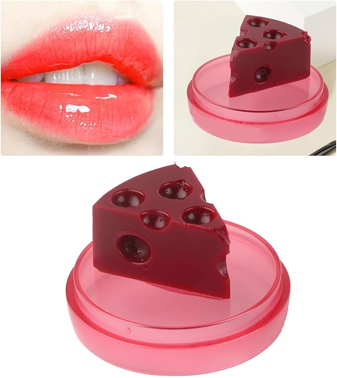 Cheese Shaped Lip Balm, Moisturizing Nourishing Repair Lip Balm, Hydrating Lip Balm for Chapped Cracked Lips 0.3oz(01)