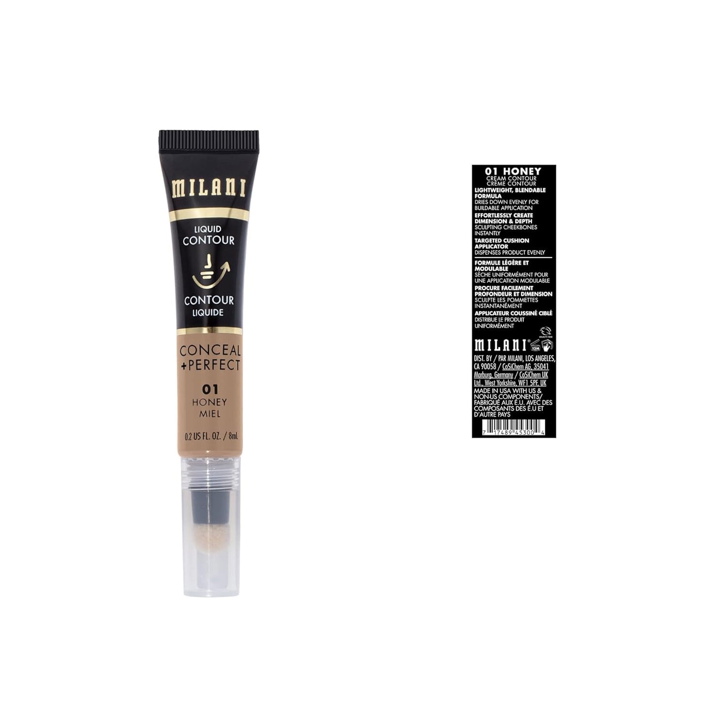 Milani Conceal + Perfect Liquid Contour for Added Definition, Face Lift Collection - Honey