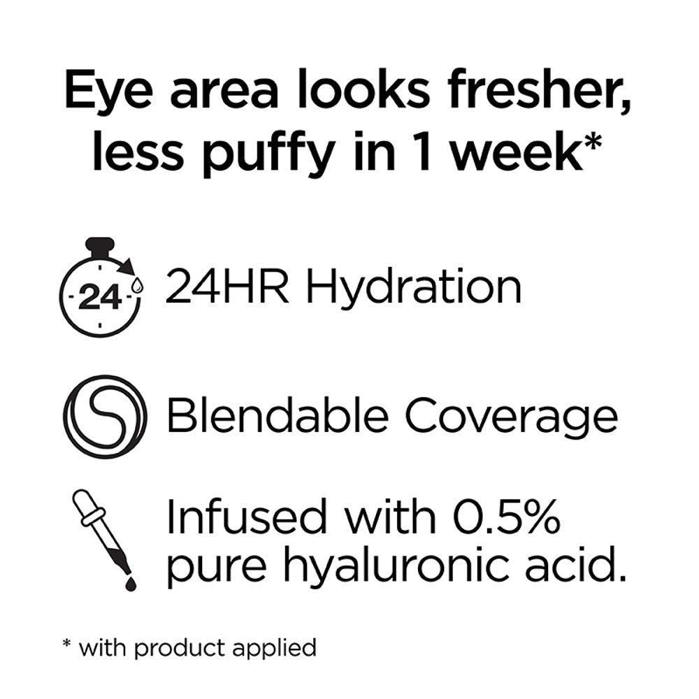 L’Oréal Paris True Match Eye Cream in a Concealer, 0.5% hyaluronic acid, Dark C7-8, 0.4 fl. oz.
