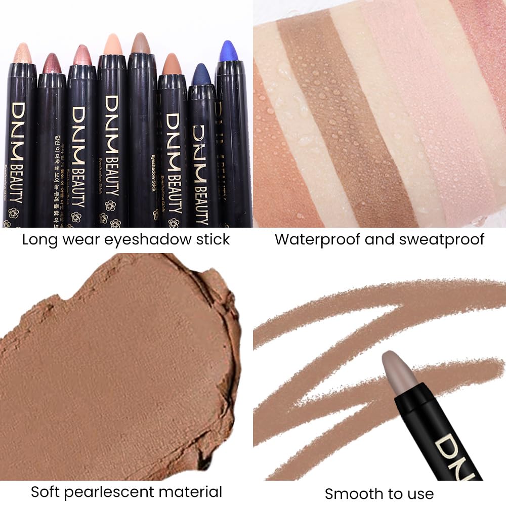 evpct Ginger Matte Cream Eye Shadow Brightener Sticks Set for Eyes, Ginger Matte Pencil Eye shadow Applicator Stick Pen Palette Makeup Waterproof sombras en crema para ojos 29#