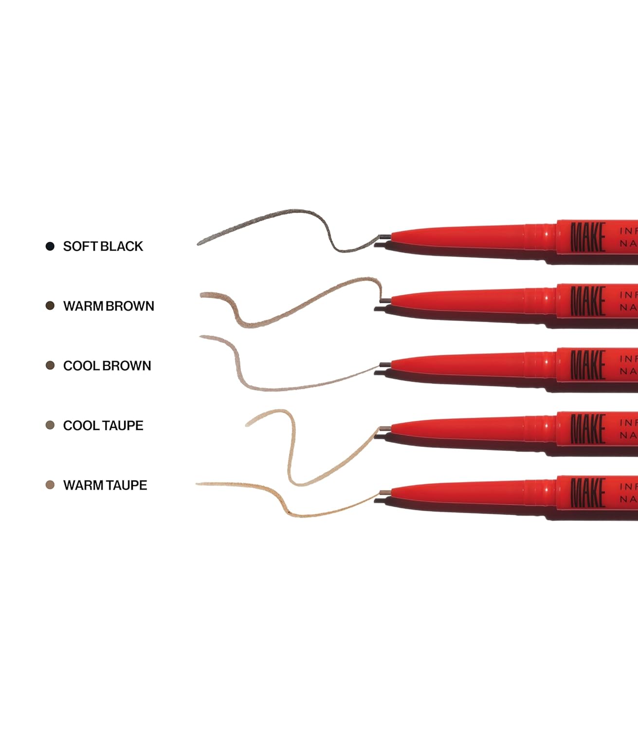 MAKE Beauty Nano Brow, Micro Eyebrow Pencil. Long-Lasting Smudgeproof Eye Brow Makeup for Hairlike Lines. Precision Liner for Natural-Looking Eyebrows - Shade, Warm Taupe