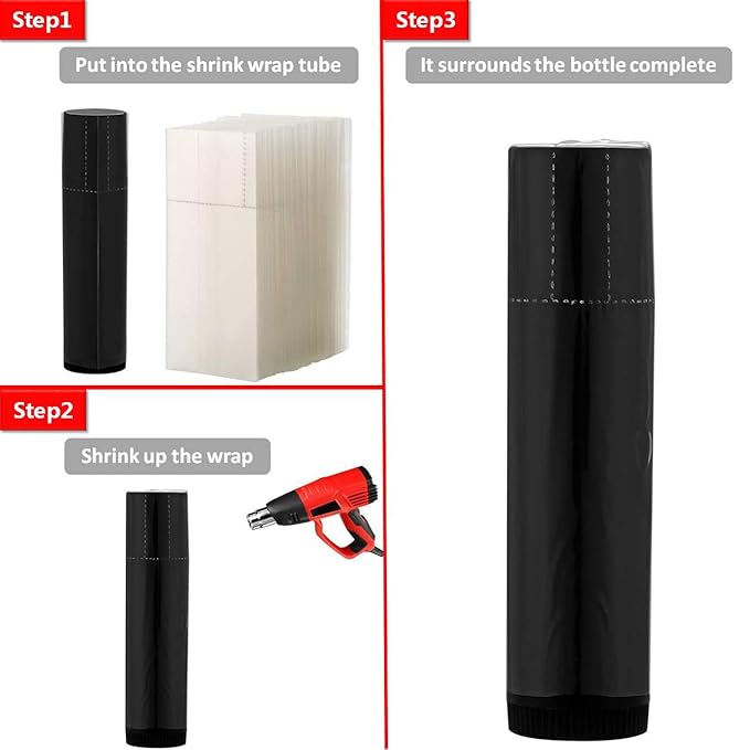 500Pcs Shrink Wrap for Lip Balm Tubes/lip gloss tubes, Easy to Use, Make Products More Professional