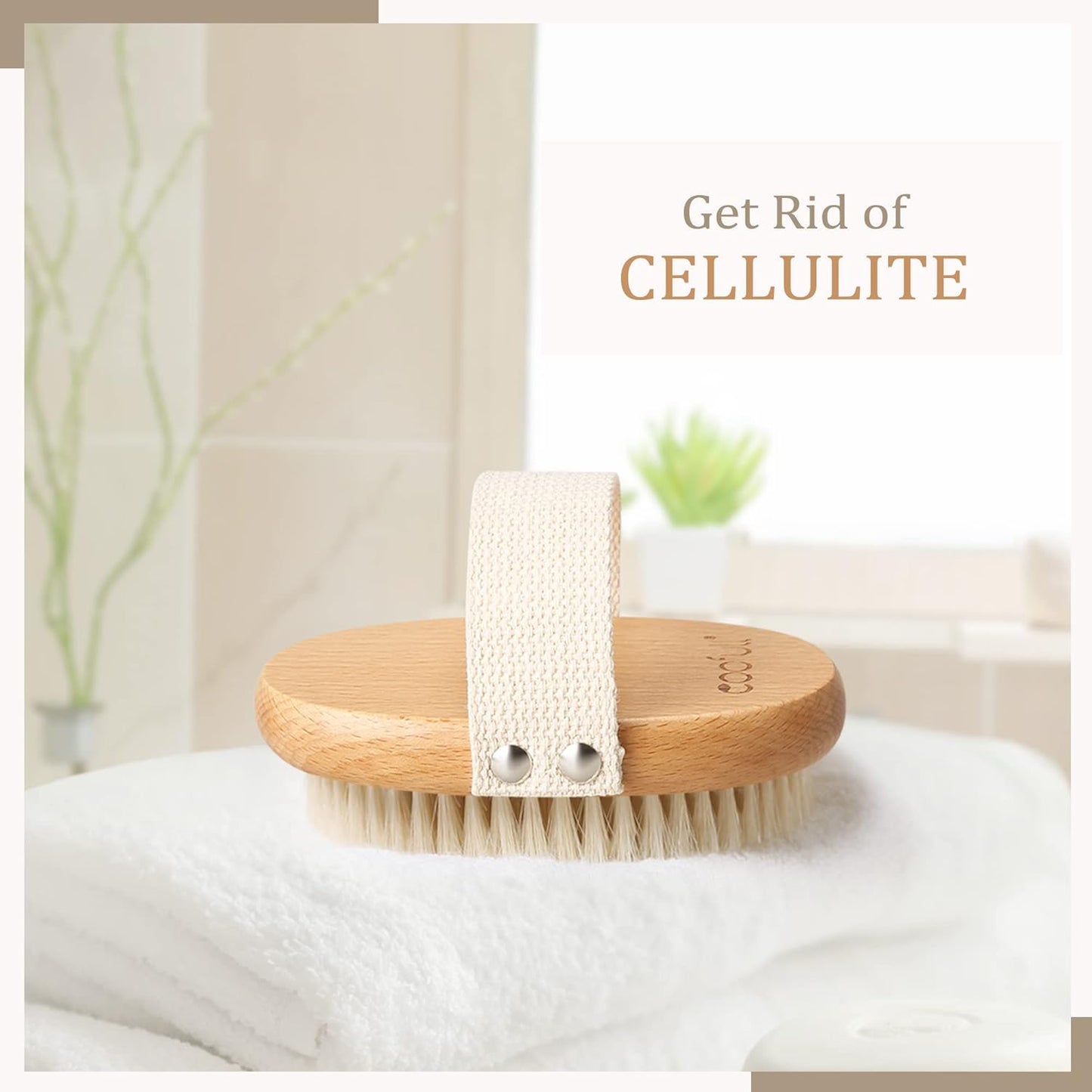 SURDOCA Dry Brush, Body Exfoliating Scrubber, Bath Shower Brushes for Improve Circulation, Cellulite and Lymphatic Remover