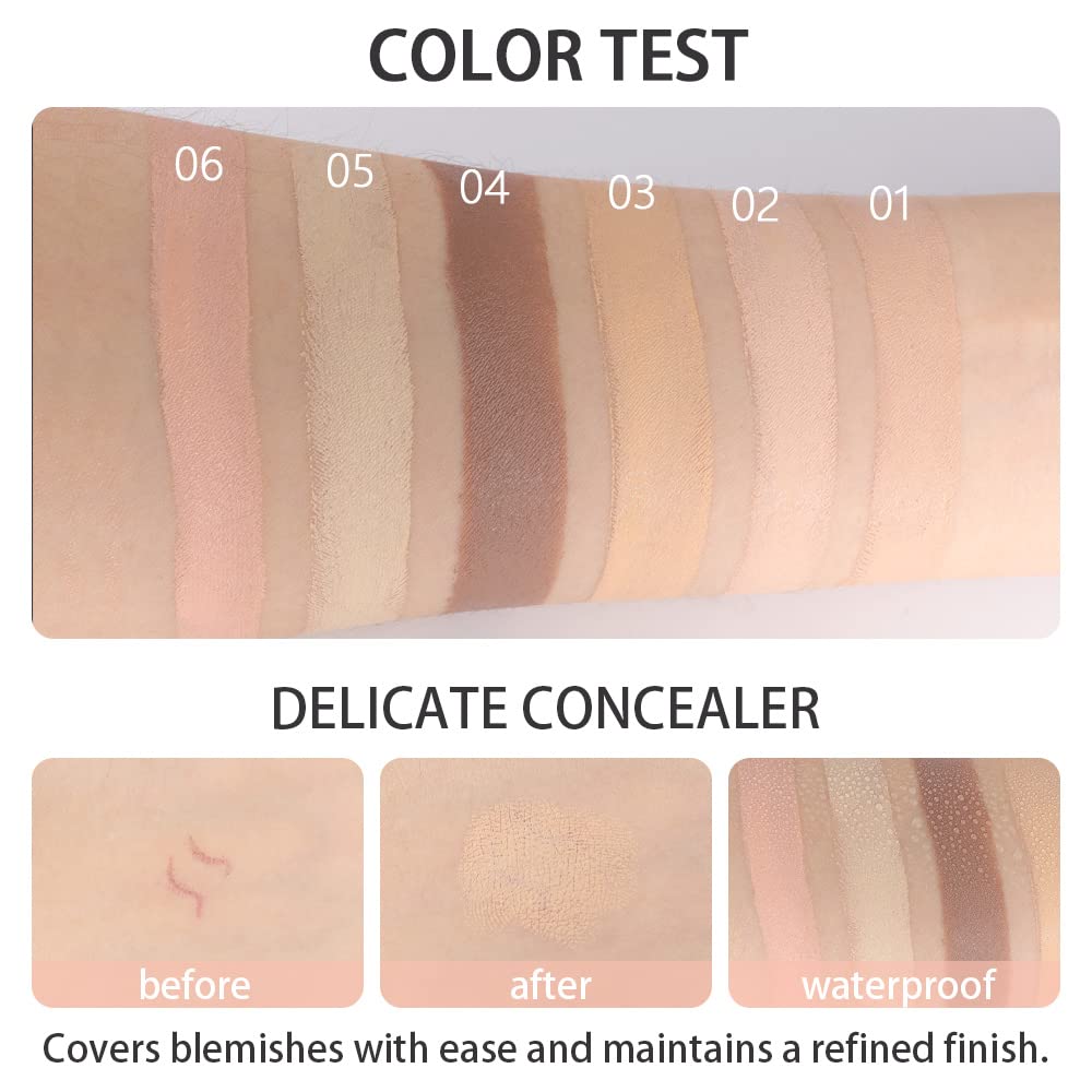 Concealer Cream Makeup Palette Color Corrector,Under Eye Brightener Concealer Dark Circle Concealer Palette,Waterproof Foundation Cream Based Makeup Palette Full Face Contour Kit for Beginners