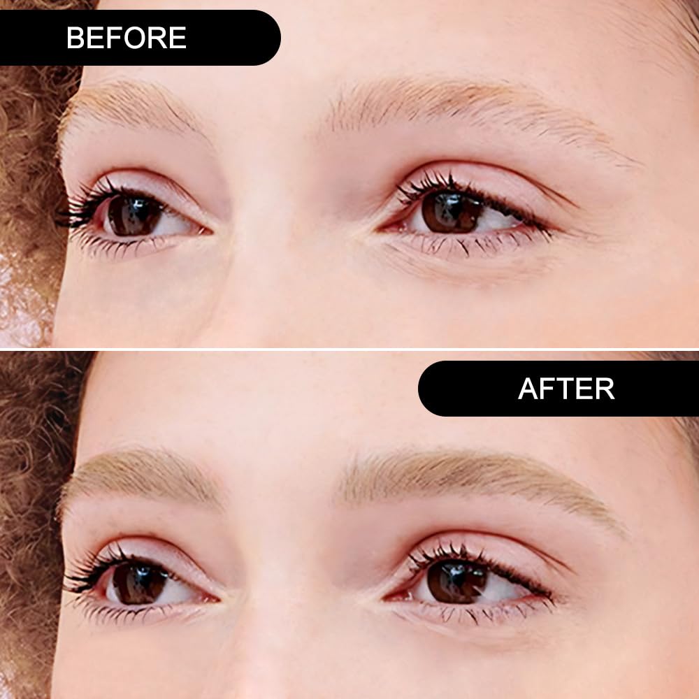 Eyebrow Powder Light Brown Gray Kit,Eye Brow Powder for Women with Double-ended Eyebrow Brush,Long-Lasting Waterproof Two Colors Brow Filler Get Full Defined Natural Brows,Powder Eyebrow Makeup