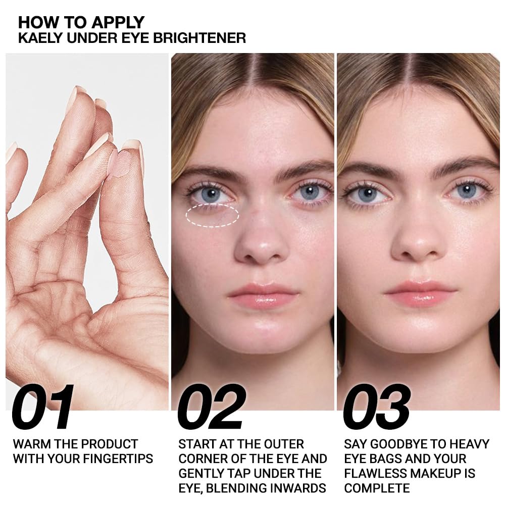 evpct under Eye Brightener, Nourishing Luminous under Eye Concealer Color Corrector for Dark Circles, Waterproof Naturactor Concealer Pot make up for face Eye Ring corrector de ojeras, 08# Light Pink