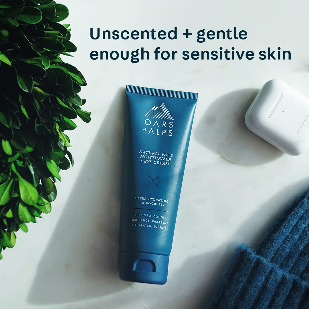 Oars + Alps Anti-Aging Face Moisturizer & Eye Cream, Hydrating Skincare with Shea Butter & Jojoba Oil, Lightweight, Non-Greasy, Vegan & Gluten Free, For Men & Women