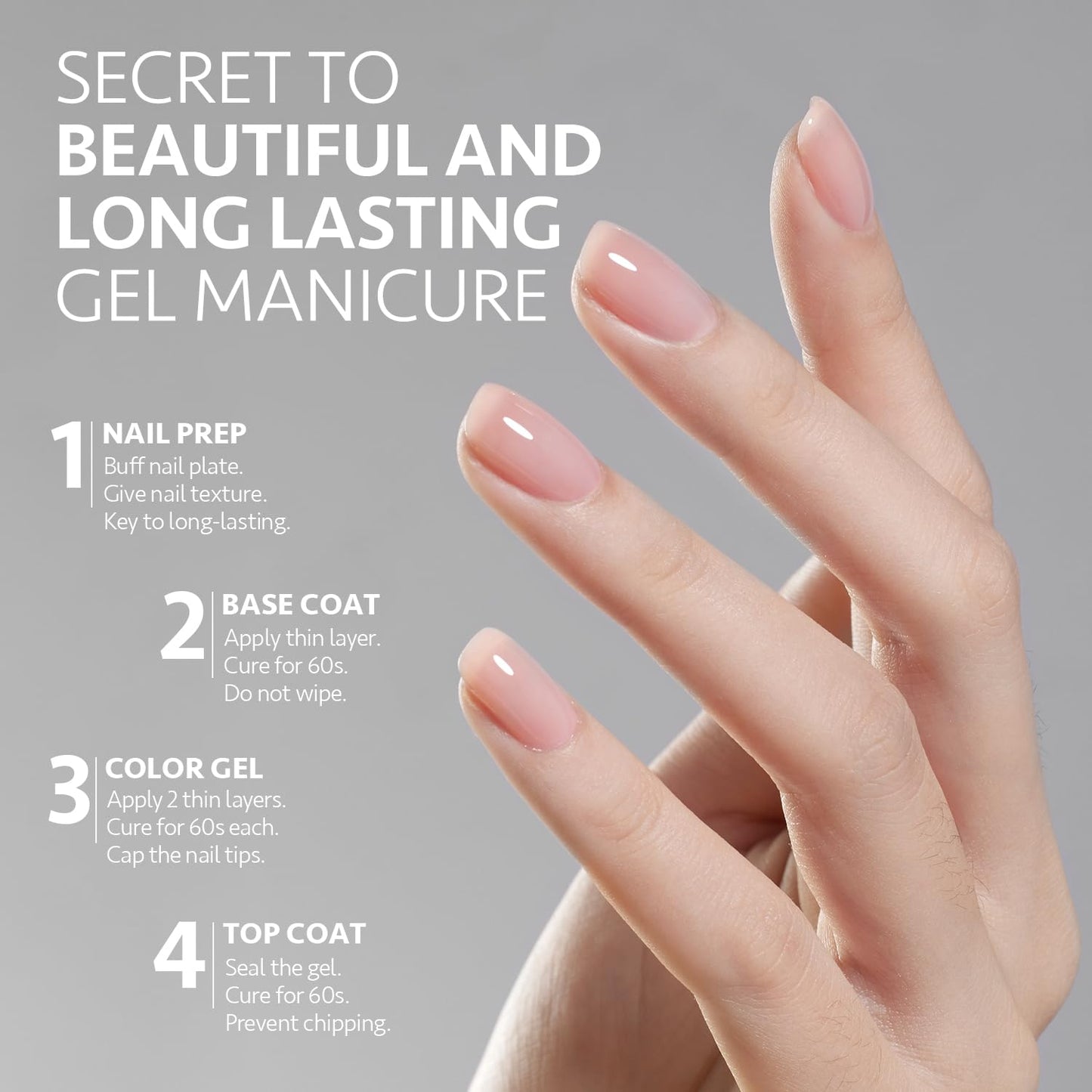 GAOY Crystal Glossy Gel Top Coat, 16ml No Wipe Clear Finish for Gel Nail Polish, High Gloss Varnish for Long Lasting UV Light Cure Nail Art DIY