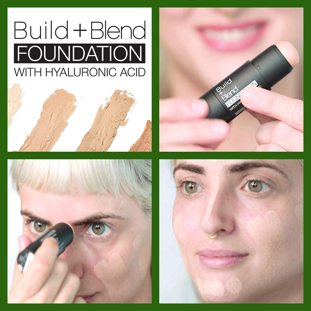 Palladio BUILD + BLEND Foundation Stick, Contour Stick for Face, Professional Makeup for Perfect Look, 0.25 Ounce (Cinnamon)