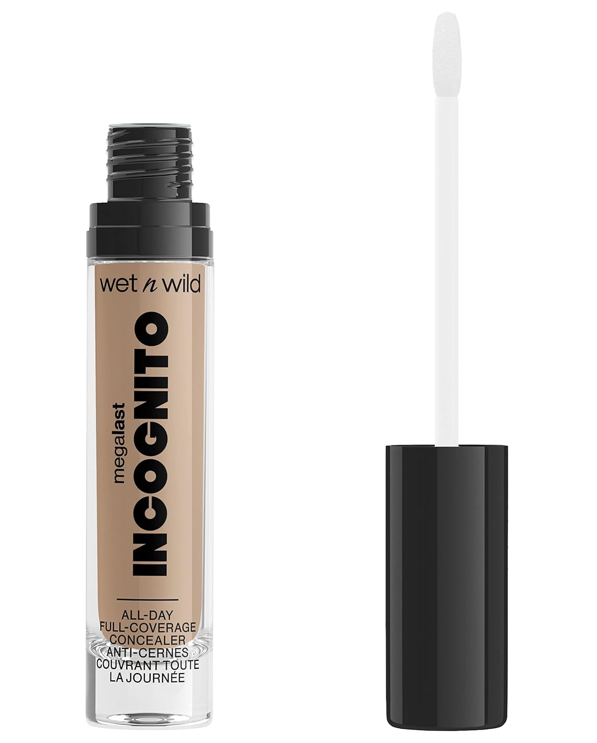 wet n wild Mega Last Incognito All-Day Full Coverage Liquid Matte Concealer, Medium Golden, 0.18 Ounce