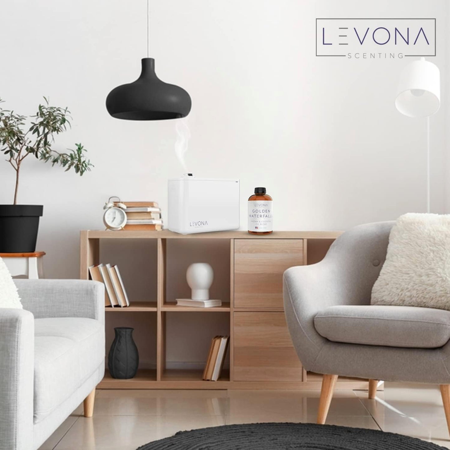 Levona Scent Pure Essential Oils for Diffusers for Home, Hotel & Office - Golden Waterfalls Essential Oils for Diffuser Oil and Humidifiers - Home Luxury Scents - Scented Fragrance Oil Blends - 700 ml