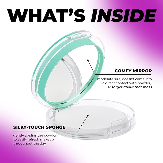 Lamel OhMy Clear Face Powder - Light Natural Coverage & Suet Control - Cruelty Free - Light Natural N.401