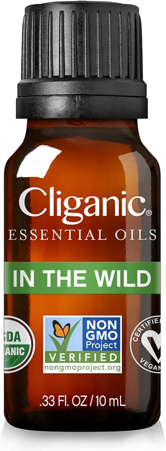 Cliganic in The Wild Essential Oil Blend - Organic, Natural Aromatherapy Oil for Diffuser Steam Distilled | Non-GMO Verified