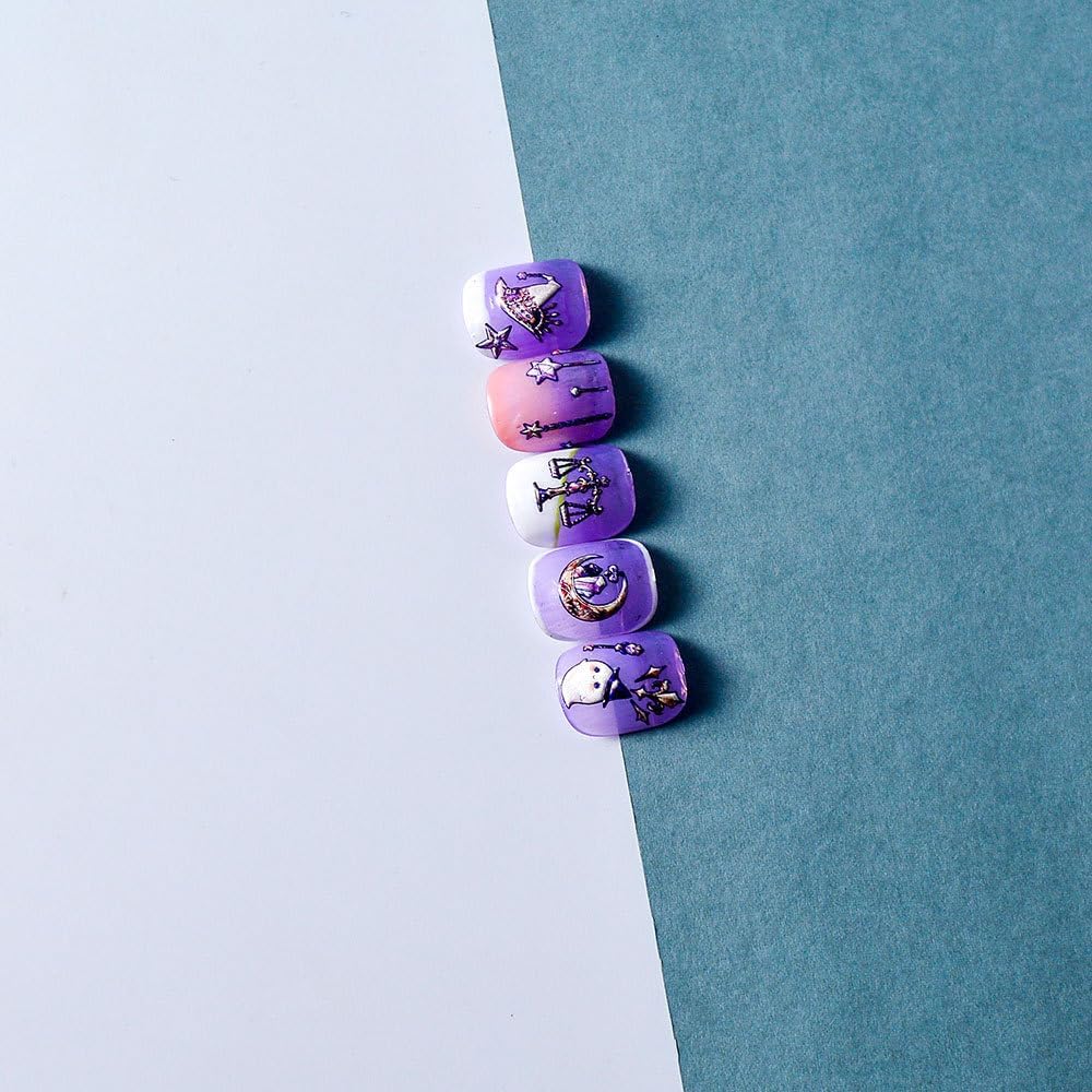 Halloween Nail Art Stickers 5D Embossed Ghost Nail Stickers, Self-Adhesive Durable Nail Art Decals for Women Girls, Nail Wraps Decoration Manicure for DIY Acrylic Nail Accessories