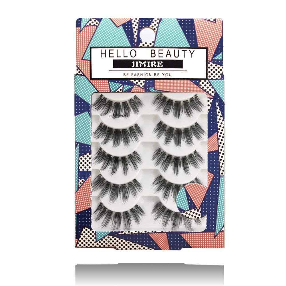 JIMIRE HELLO BEAUTY Multipack High Drama 615 Eyelashes Manga Anime Lashes 5 Pairs Pack
