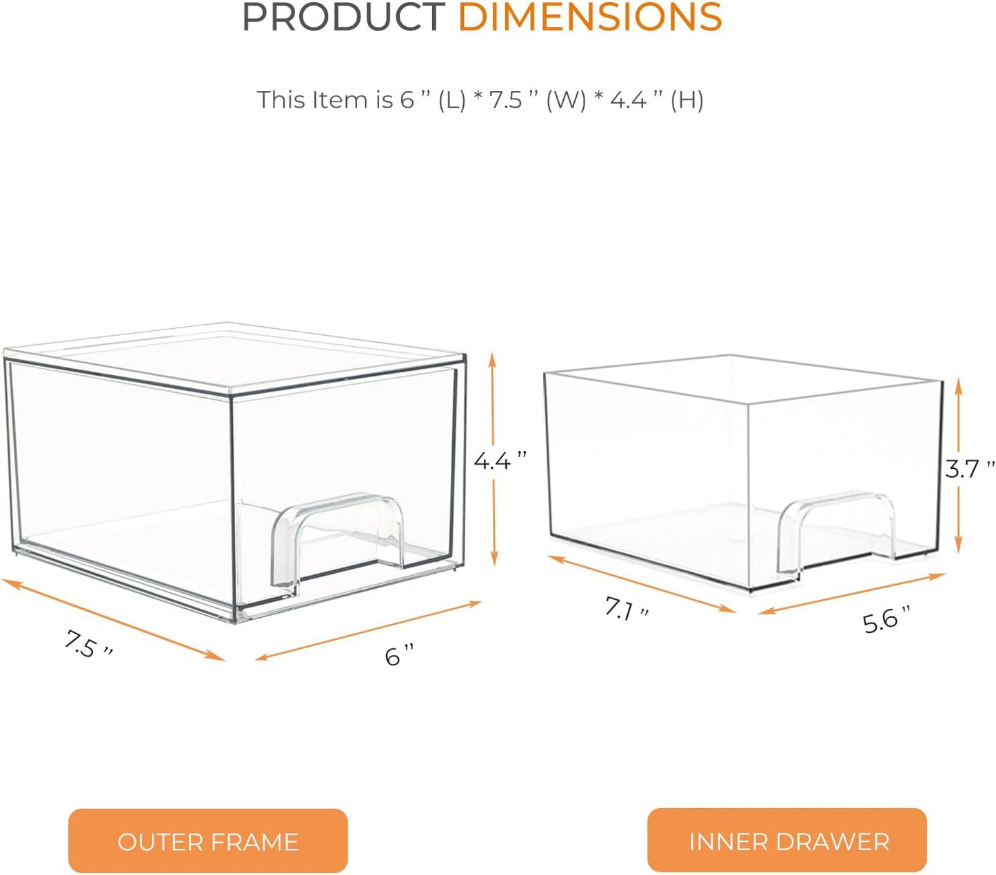 4 Pack Laundry Room Organization Storage Drawers with Labels, Clear Stackable Dryer Sheet Holder and Pod Containers, Detergent Dispenser for Laundry Room Organizing and Decor
