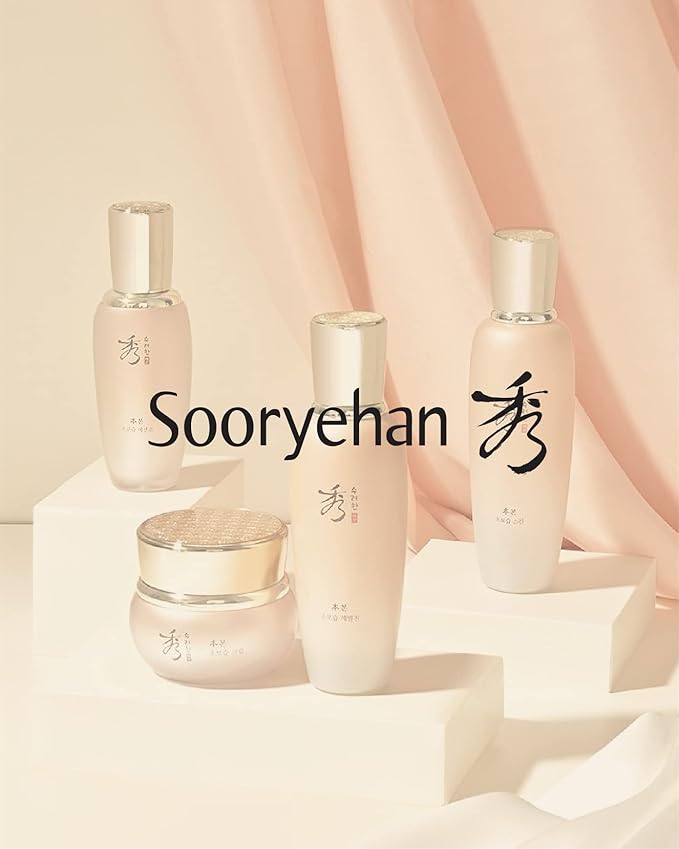 Sooryehan BON EXTRA MOISTURE Korean Skin Care Gift Set (385ml / 13.01 Fl Oz) - Luxury Premium High-end by LG BEAUTY. Hydrating Toner, Emulsion Lotion, Cleansing Foam, Eye Cream.