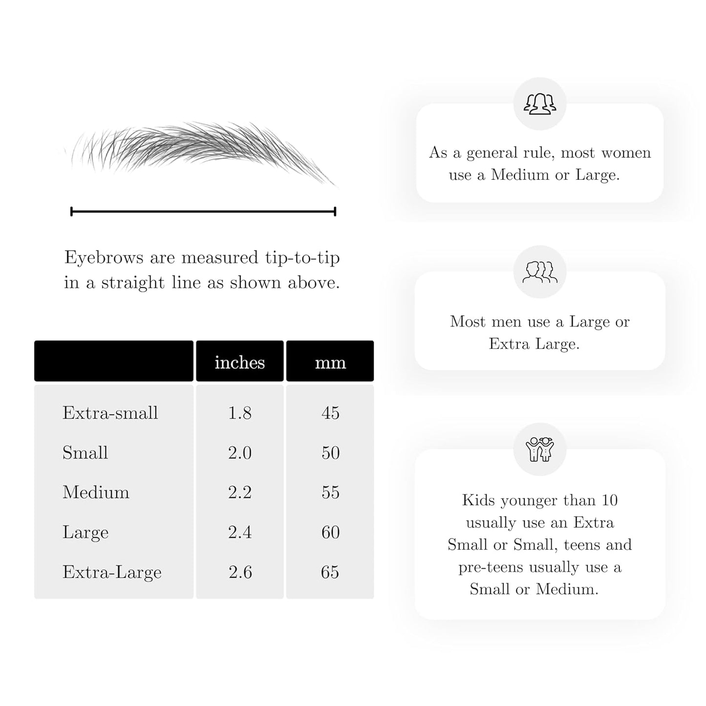 (10 pairs) Natural Grey Temporary Eyebrow Tattoo - Extra Large Size - Waterproof & Smudgeproof - Classy Curve Style Eyebrow Stickers - Sheet Lasts up to 30 Days - Won't Work on Existing Brows