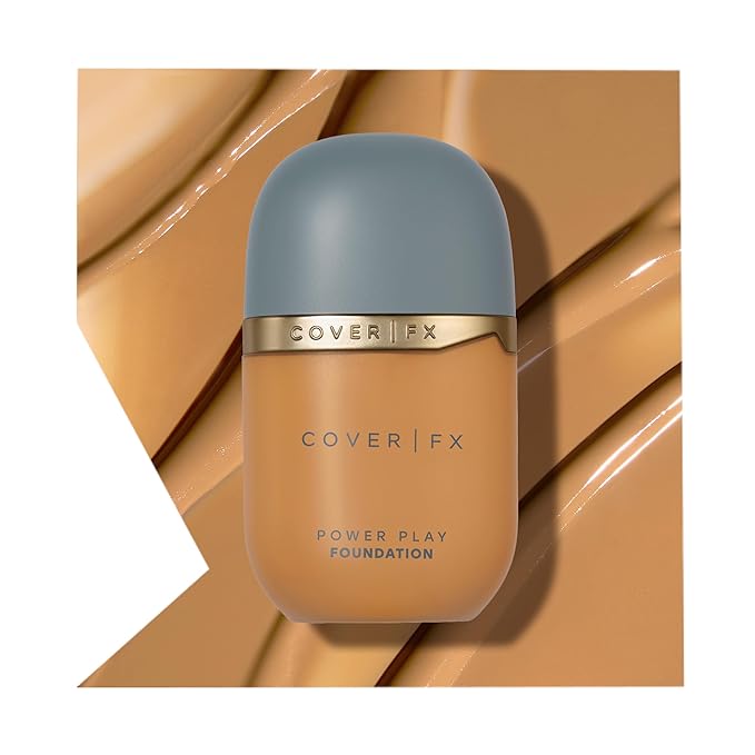 Cover FX Power Play Foundation - Shade T3 - Buildable Full Coverage - Waterproof Sweat-Proof Transfer-Proof - Natural Matte Finish - All Skin Types