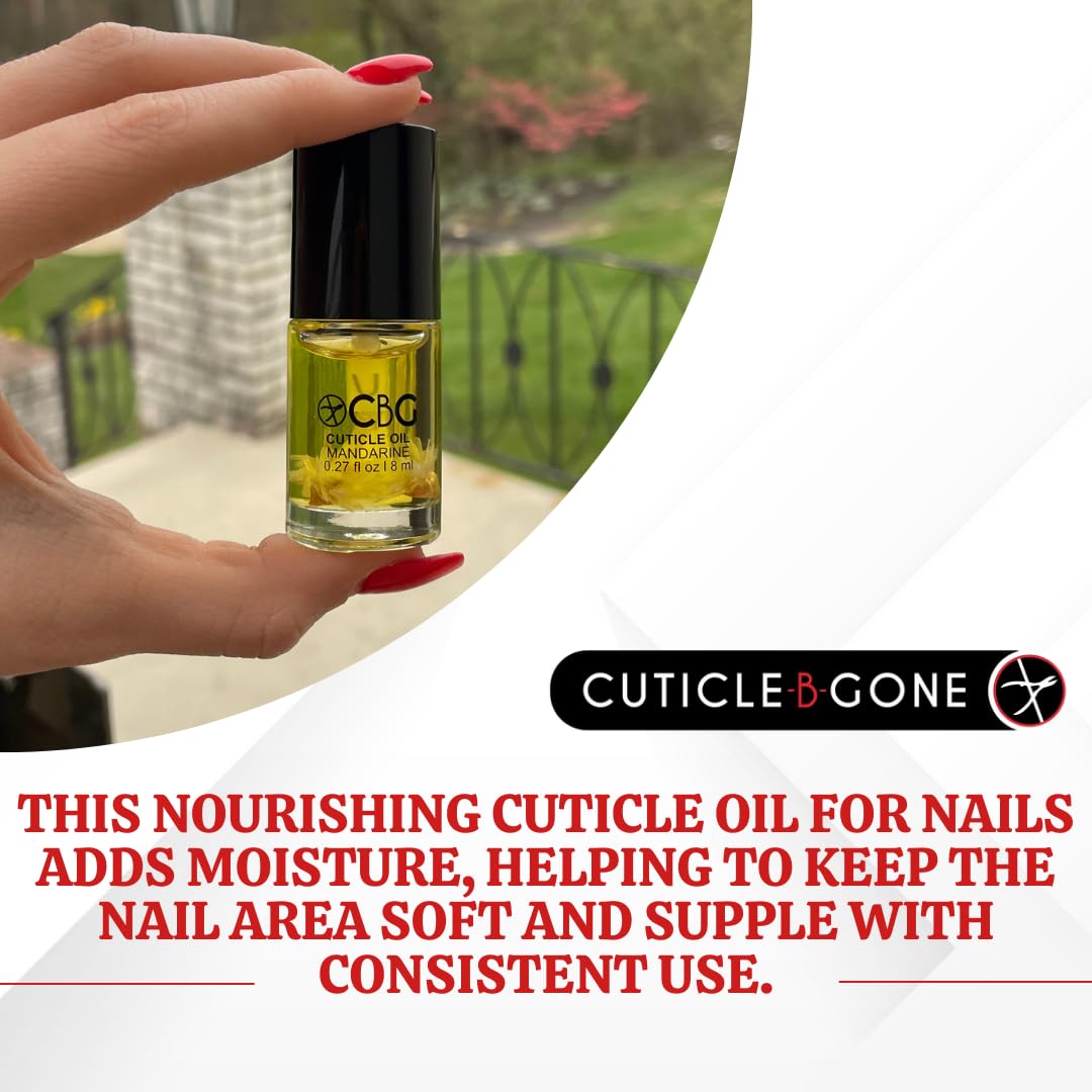 Cuticle Oil for Nails, Hydrating Cuticle Oil, Softens Dry Cuticles, Moisturizes Nail Beds, Conditions Skin, Smooths Rough Edges, Supports Nail Care, Mandarine, 0.27 Fl Oz