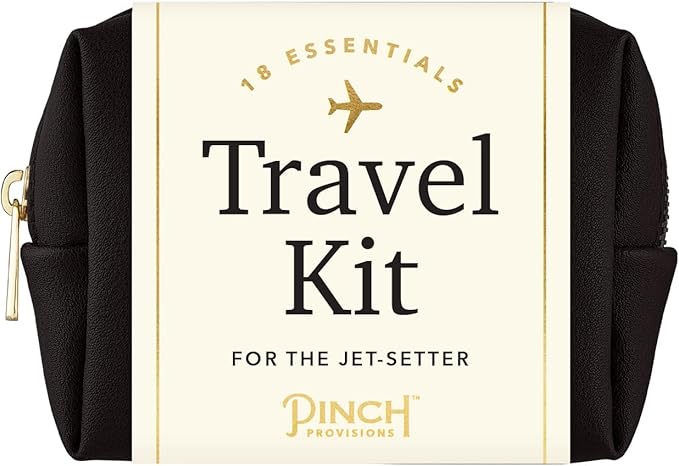 Pinch Provisions Travel Kit, includes 18 Must-Have Emergency Essential Items for Travelling, Ideal Road Trip or Airport Gift for Friends, Family & Peers, Portable Pouch