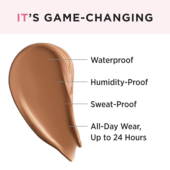 IT Cosmetics Makeup Set - Includes Supersize Bye Bye Under Eye Concealer (40.5 Deep) + Heavenly Luxe Complexion Perfection Concealer Brush (1 fl oz) - with Collagen, Hyaluronic Acid & Antioxidants