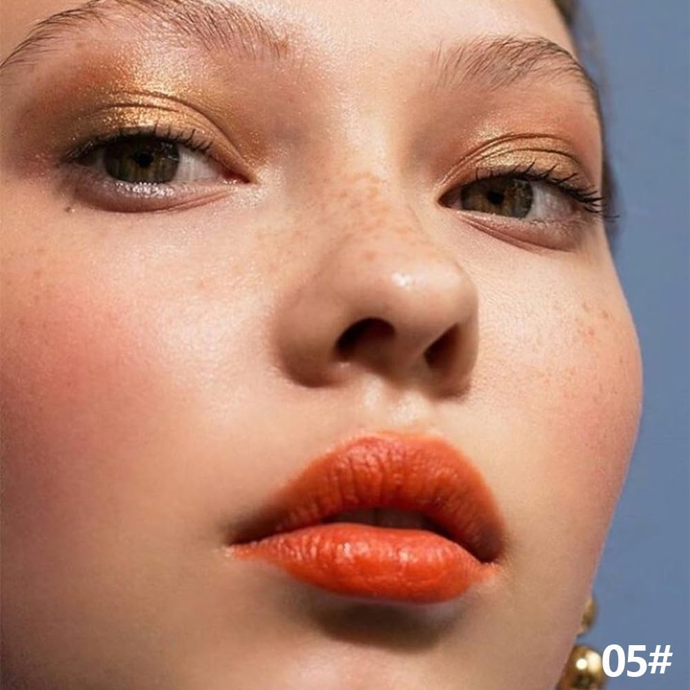 Gold Shimmer Cream Eye Shadow Stick Makeup for Women, Gold Yellow Shimmer Matte Eye Shadow Brightener Stick for Eyes, Long-lasting Waterproof Eyeshadow Pencil Applicator Blendable for Eye Highlight 05