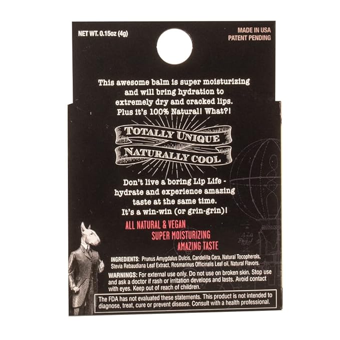 Doctor Lip Bang's Super Moisturizing Lip Balm | 4 Pack | Watermelon| ALL NATURAL & CRUELTY FREE | 100% VEGAN | FOR DRY & CRACKED LIPS