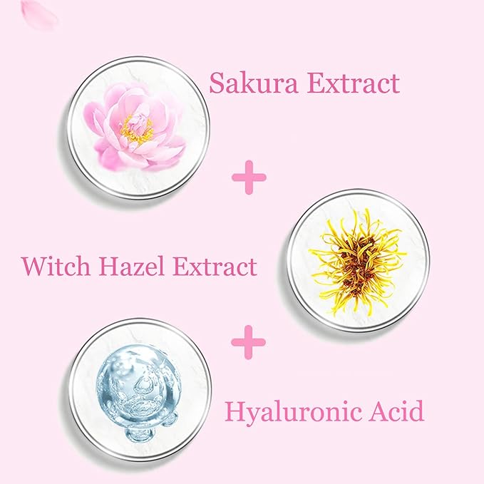6Pcs Amino Acid Skin Care Products Set, Sakura Skin Care Sets, Nicotinamide Skin Care Gift Set for Women Girls, Skincare Routine Set, Face Care Kit with Cleanser, Mask, Toner, Eye Cream, Moisturizer