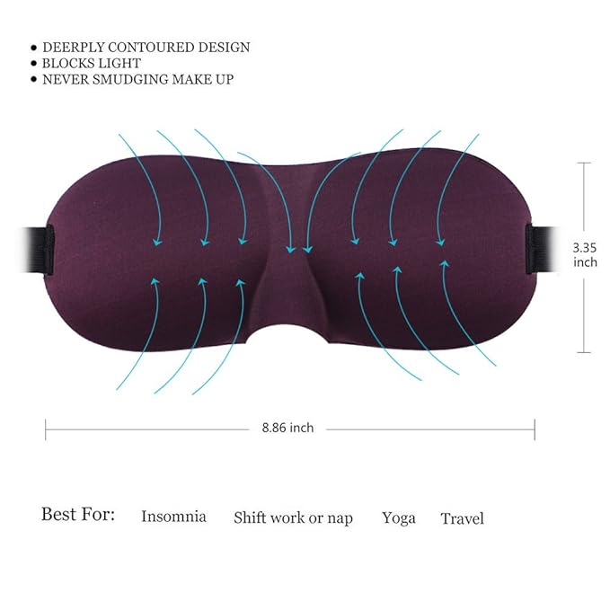 Purple Eye Mask for Sleep and Deep Meditation