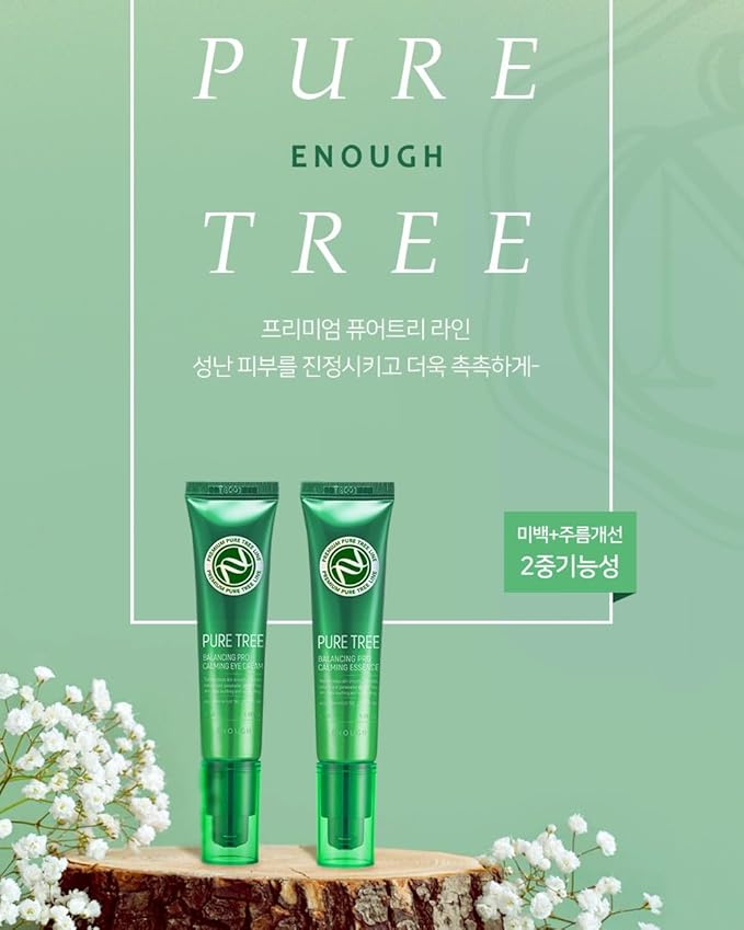 Enough Pure Tree Balancing Pro Calming Eye Cream - Soothes and Hydrates, 1.01 fl oz (30ml)