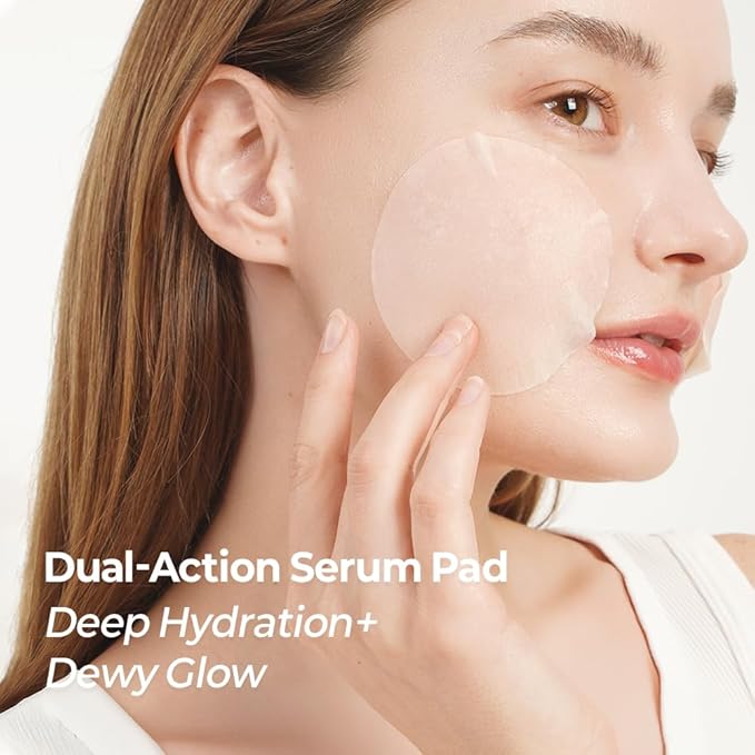 FARMSKIN Riceramide Glow Serum Pad - Revitalizing & Moisturizing Face Serum Cotton Rounds with 3x Ceramide, Rice Filterate & Niacinamide - Korean Skin Care for Uneven Skin Tone (60 Sheets, 3.71 fl oz)