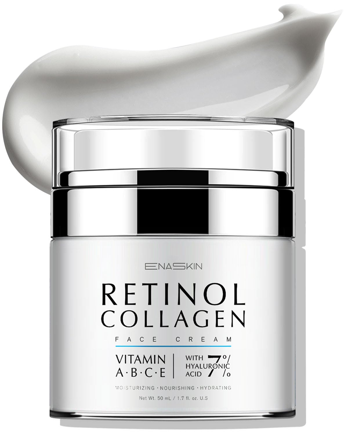 Retinol Anti Aging Face Moisturizer: Wrinkle Cream for Women, Collagen Day Night Repair Cream - Firming, Tightening & Lifting Neck Sagging Skin, 7% Hyaluronic Acid for Max Hydration, 1.7 Oz